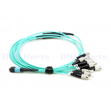 MPO-OM3-FC-12F-XX MPO-OM3轉FC-12F光纖跳線 12芯 MPO多模萬兆OM3 IDC定制MTP雙工40/100G數據鎧裝成品模塊連接跳線